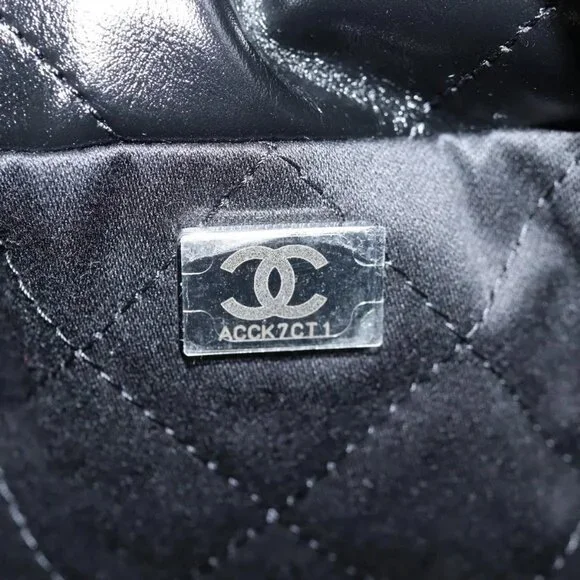CHANEL Chanel 22 Small Matelasse Chain Bag Lamb Skin 2way Black CC Auth BA1051SM - Picture 12 of 15